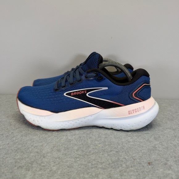 Brooks Shoes - Brooks Glycerin 21 Womens Shoes Size 6.5 Blue White Running Sneakers 1204081B496